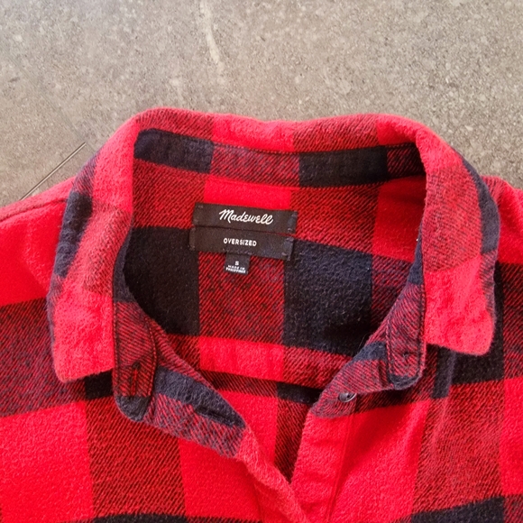 Madewell Red and Black Plaid Men's Shirt - Picture 2 of 2